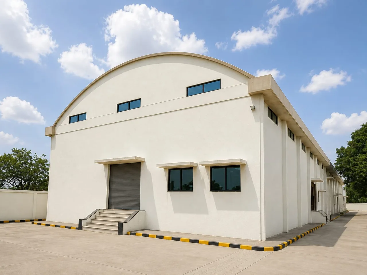 Exterior of the RM Psyllium processing facility in Gujarat