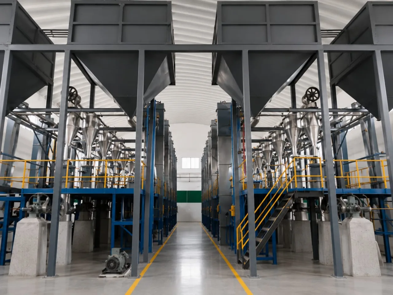 Psyllium processing line inside the RM Psyllium Gujarat facility