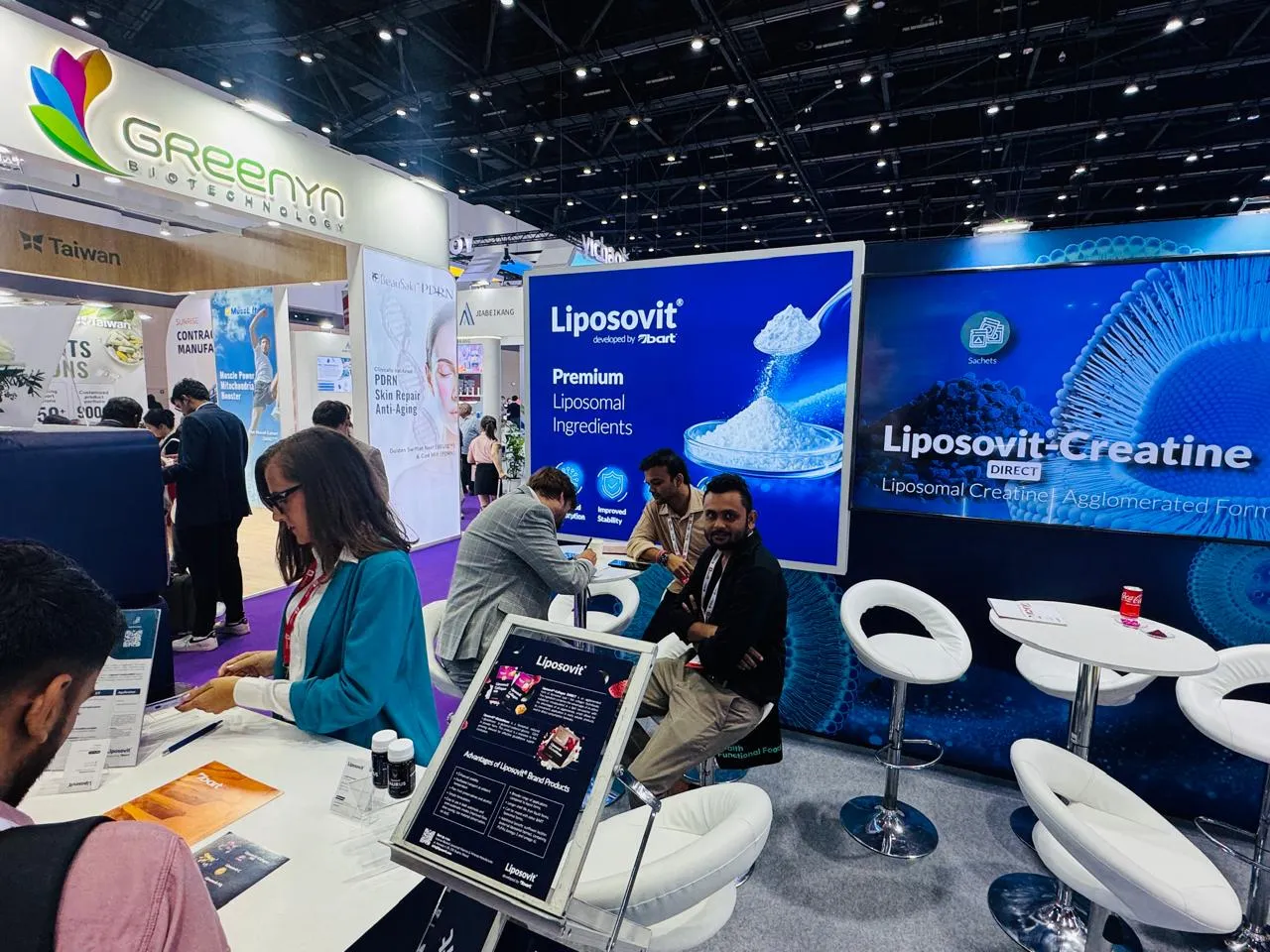 Ingredient supplier meetings on the exhibition floor at Vitafoods Asia 2026 in Bangkok